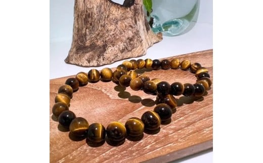 <年内発送>タイガーアイ　ペアブレスレット（8ｍｍ、10ｍｍ）