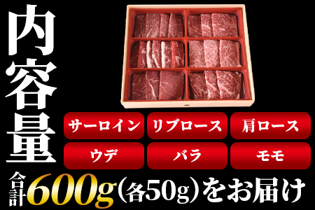 数量限定 ＜宮崎県産黒毛和牛(経産)6種焼肉セット 600g＞入金確認後、1か月程度で出荷【 国産 黒毛和牛 牛肉 牛 精肉 焼き肉 焼肉 サーロイン リブロース 肩ロース ウデ モモ バラ 贈答品 