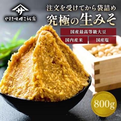 ふるさと納税 矢吹町 【お申込み後 蔵出し袋詰め】 蔵出し直送、究極の生みそ　〜800g〜無添加 麹味噌 味噌汁 天然醸造