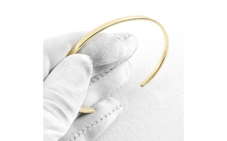 18金 バングル 18k K18 ブレスレット 3ミリ幅 内周20cm ゴールド イエローゴールドk18 鍛造 平角 シンプル 地金 ジュエリー ギフト
