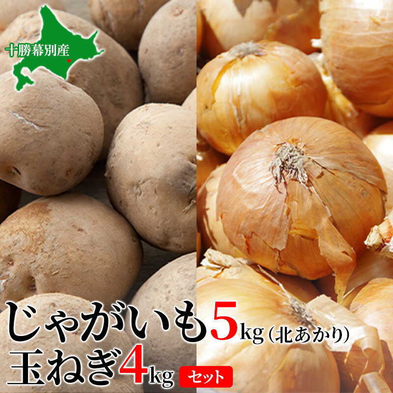 【ふるさと納税】じゃがいも5kg・玉ねぎ4kgセット（北あかり）【十勝幕別 北海道ホープランド農場】 野菜 玉ねぎ セット 詰合せ 　お届け：2025年11月上旬～2026年2月中旬