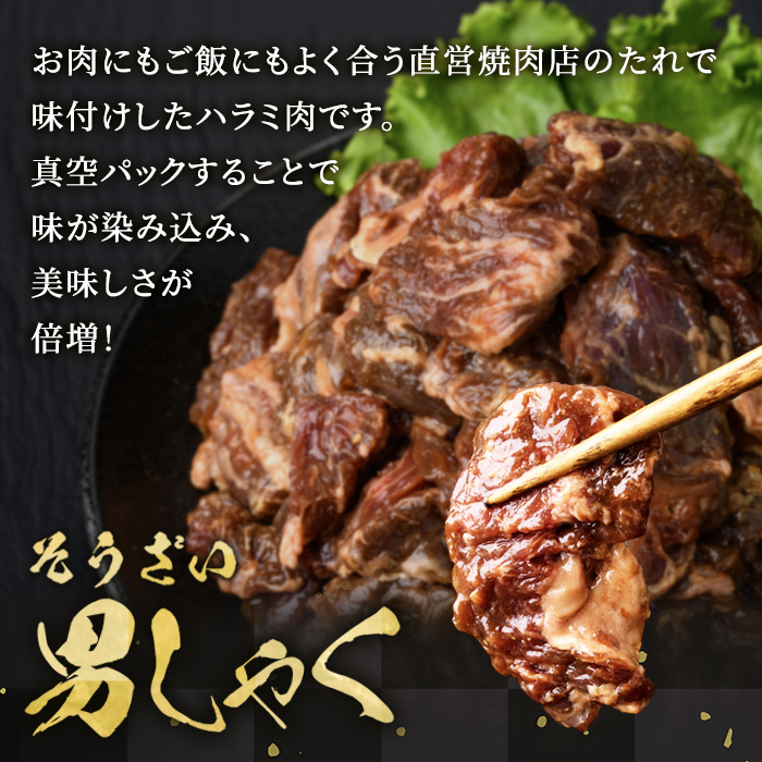 熟成牛ハラミ 2kg (250g×8パック) たれ 味付 小分け 冷凍 焼肉 焼き肉 牛 牛肉 ビーフ ハラミ BBQ 【そうざい男しゃく(株式会社池延)】【ho1469】