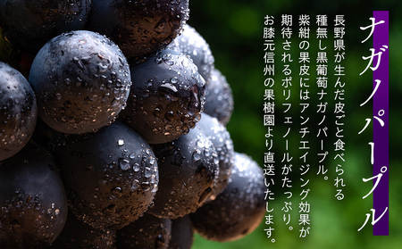 ぶどう 皮ごと食べられる 黒ぶどう ナガノパープル 粒パック 約2kg フルーツ 果物