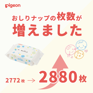 おしりふき ピジョン おしりナップやわらか厚手仕上げ純水99％ 80枚入×6個パック×6 赤ちゃん