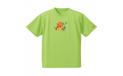 JTTA公認　卓球ユニフォーム＜男女兼用(ドライ):Mサイズ＞フラワー　ライム【1518830】