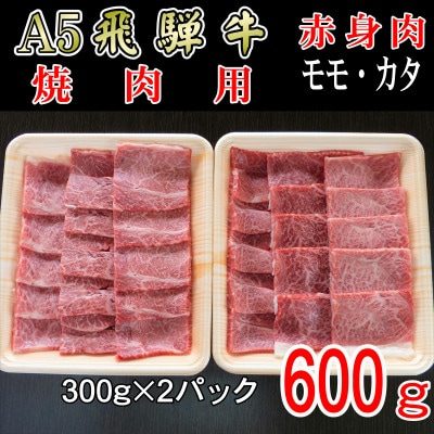 
『A5等級』飛騨牛赤身肉焼肉用600g　モモ又はカタ肉【1432069】
