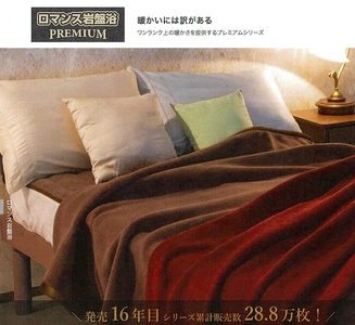 ROMANCE 岩盤浴プレミアム マイヤー毛布 シングル グレー 33008700｜寒さ対策 あったか 軽い ニューマイヤー毛布 ブラックシリカ練りこみ 抗菌防臭 毛布 洗える [4280]