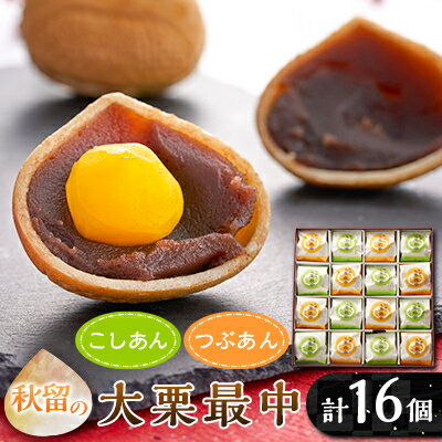 【ふるさと納税】秋留の大栗最中(16個入)【お茶ぞっぺの中島屋(あきる野の匠)】【配送不可地域：離島】【1508107】