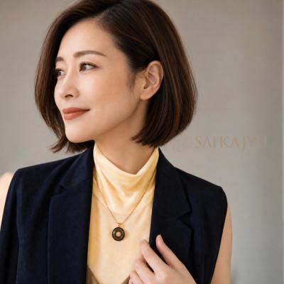 ふるさと納税 川口市 ヴィンテージボタンネックレス「正統美」|ダークブラウン×ゴールド |  | 01