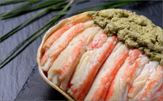 【蟹の匠 魚政】プレミアムズワイガニ甲羅盛り 蟹の漢船(おとこぶね) 中大サイズ 1個(2025年1月～発送)　UO00899