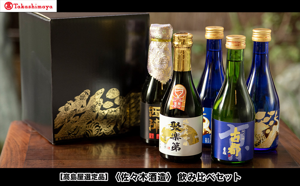 《9月末までの限定寄付額》【高島屋選定品】＜佐々木酒造＞ 飲み比べセット（300ml×5本）[ 京都 老舗 酒蔵 日本酒 お酒 聚楽第 純米大吟醸 西陣 特別純米 古都 純米吟醸  平安四神 吟醸酒 5本 人気 おすすめ お取り寄せ 通販 送料無料 ふるさと納税 ] 261009_A-TY116