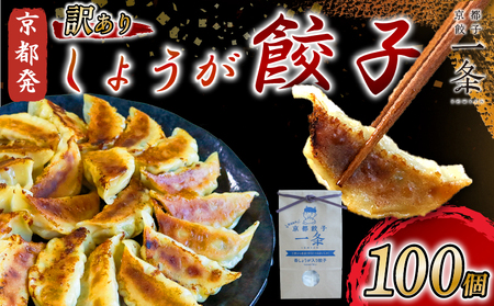 【京都餃子 一条の餃子】しょうが餃子100個 訳あり餃子 冷凍餃子 惣菜餃子 冷凍生餃子