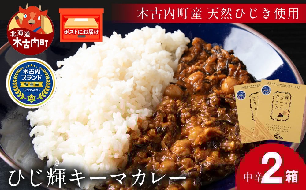 
            【木古内町産 天然ひじき】ひじ輝キーマカレー　×2箱
          