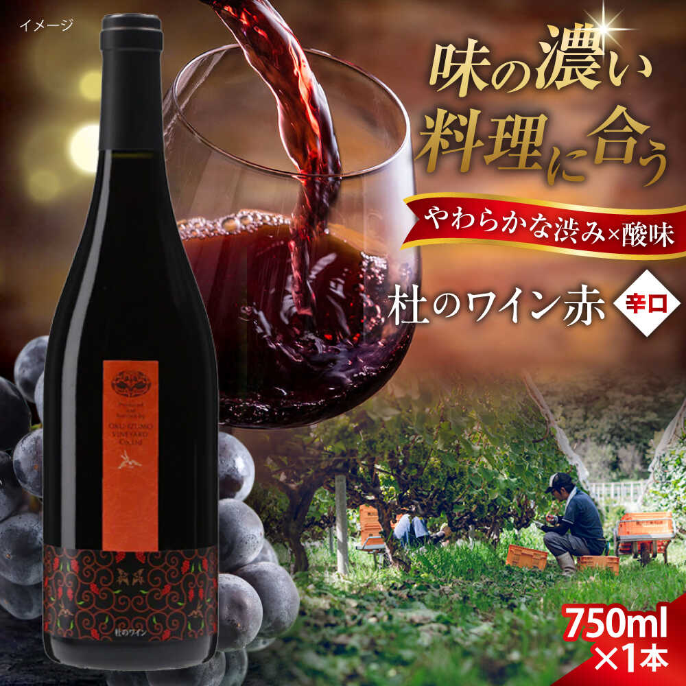 【ふるさと納税】奥出雲葡萄園 杜のワイン赤 1本 国産 ワイン セット 島根県雲南市/有限会社奥出雲葡萄園[AICS044] 赤ワイン 赤ワインセット ギフト 贈り物 プレゼント お祝い 日本ワイン 国産ワイン 島根ワイン 赤 ぶどう ブドウ 葡萄 お酒 酒 辛口 人気