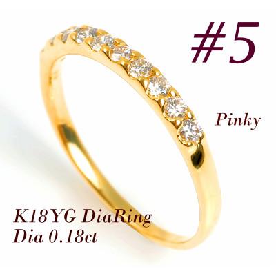 ふるさと納税 鳴沢村 ピンキー　エタニティリング　0.18CT　R3996DI-Y #5