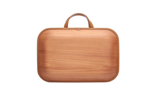 monacca-bag/kaku タンニン 木製ビジネスバッグ