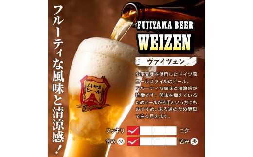 【12か月お届け】「ふじやまビール」プレミアムボトル500ｍｌ瓶　６本セット 定期便 クラフトビール 飲み比べ 3種 セット 飲み切りサイズ 地ビール 贅沢 ビール ギフト 酒 山梨 富士吉田