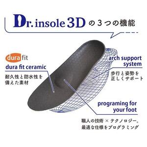 中山靴店 足のお悩みを解決する本格的 オーダーメイド インソール 【黒】【Dr.insole 3D】【配送不可：離島】｜オーダーメイド 