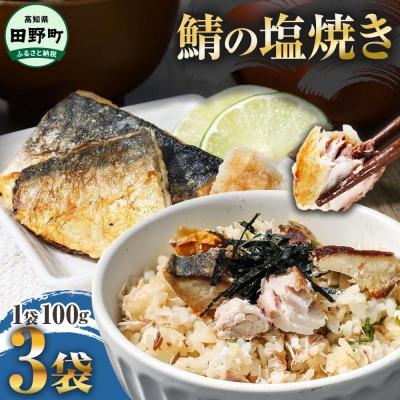 ふるさと納税 田野町 〜四国一小さなまち〜 焼き塩鯖 3袋