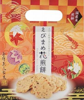 金澤兼六製菓　えびまめ花煎餅　手提げタイプ（1袋6枚入り×30袋） CN036