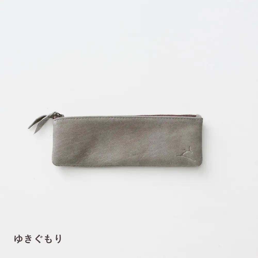 ENISICA エニシカ ジビエ鹿革 カクシカ ペンケース 雪曇（ゆきぐもり）