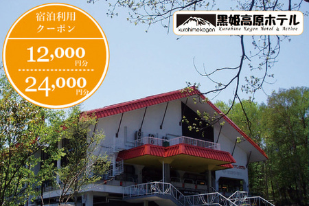 癒しの森の宿「黒姫高原ホテル 利用券（24,000円分）」　宿泊・食事・レンタルなどに利用可☆黒姫スノーパークまで徒歩3分【長野県信濃町ふるさと納税】  