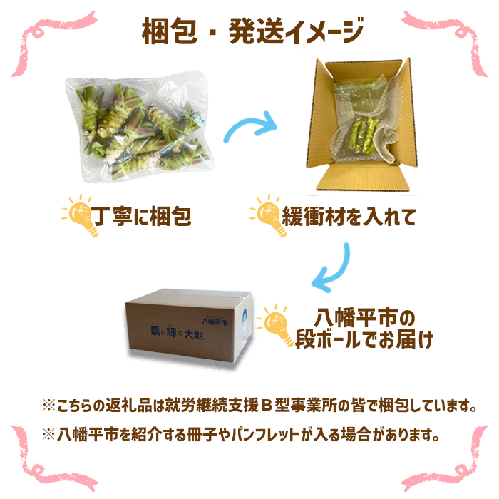 生わさび 100g 【安比清流山葵園】 ／ 山葵 ワサビ 薬味 産地直送 新鮮