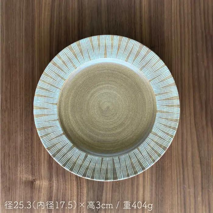 【波佐見焼】Shabby chic style 25cm プレート 2枚セット（senダーク） 食器 皿 【和山】 [WB102]  波佐見焼
