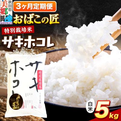 ふるさと納税 美郷町 《定期便3ヶ月》秋田県産サキホコレ 5kg 計15kg(白米)|01_ymh-060503