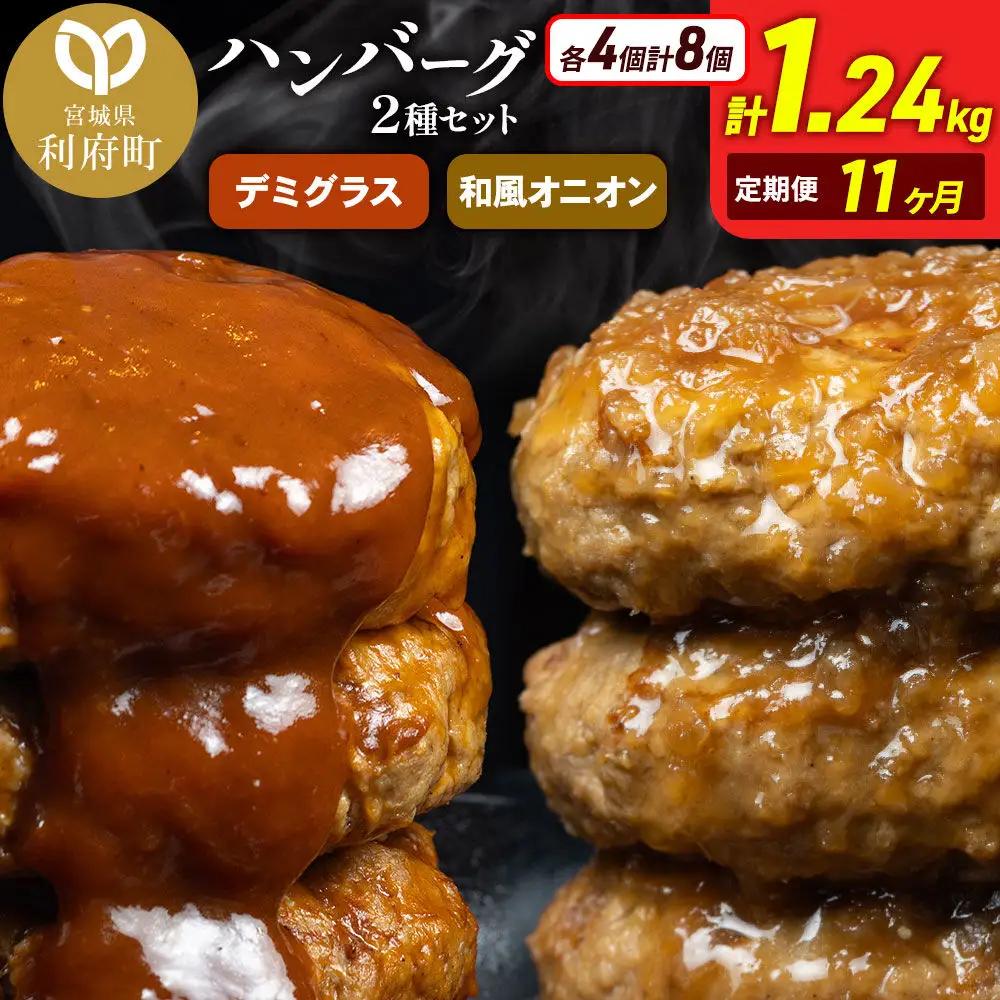 デミグラス・オニオンソースハンバーグ 160g×各4個 定期便11ヶ月