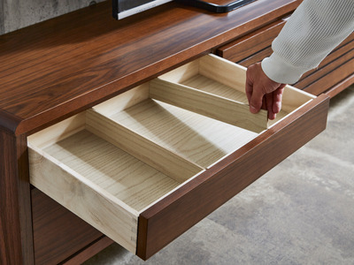 【開梱・設置】モナコ 165cm テレビボード（ウォールナット）　AX052