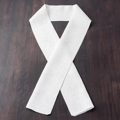 ふるさと納税 与謝野町 ワタマサ　三重織 正絹白半衿(華紋に唐草)シルク100%日本製和装小物　丹後ちりめん織元より |  | 02