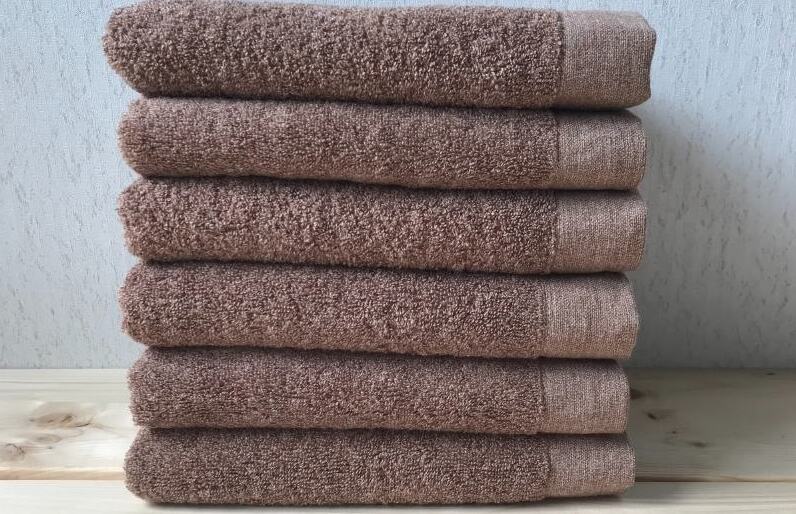 コットンＷ フェイスタオル 6枚（ブラウン）【泉州こだわりタオル】【泉州タオル 国産 吸水 普段使い 無地 シンプル 日用品 家族 ファミリー】 G1548_イメージ2