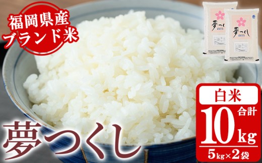 《白米》福岡県産ブランド米「夢つくし」(10kg・5kg×2袋) 白米 米 お米 おこめ ごはん ゆめつくし ご飯 常温 福岡県産 ブランド米 常温 常温保存 おにぎり おむすび お弁当 ライス【朝ごはん本舗】as05-046