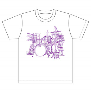 【紫/XLサイズ】JAZZinFUCHUと府中市の協働が奏でるハーモニーTシャツ