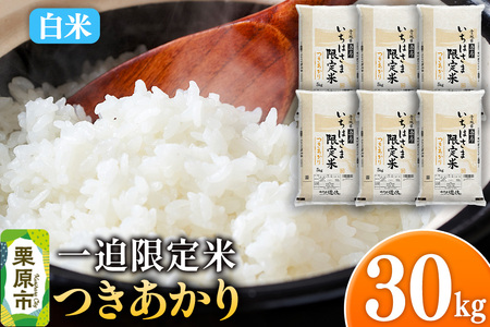 【白米】令和7年産 一迫限定米 つきあかり 30kg（5kg×6袋）