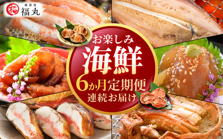 定期便 ≪6ヶ月連続お届け≫ お楽しみ 海鮮 セット【カニ ずわいがに えび 明太子 鯖 カレイ漬け丼 冷凍 小分け 】 [e15-g002]