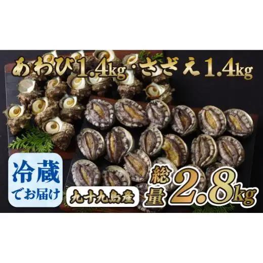 産地直送【 あわび・さざえセット】生食可 2.8kg あわび A180