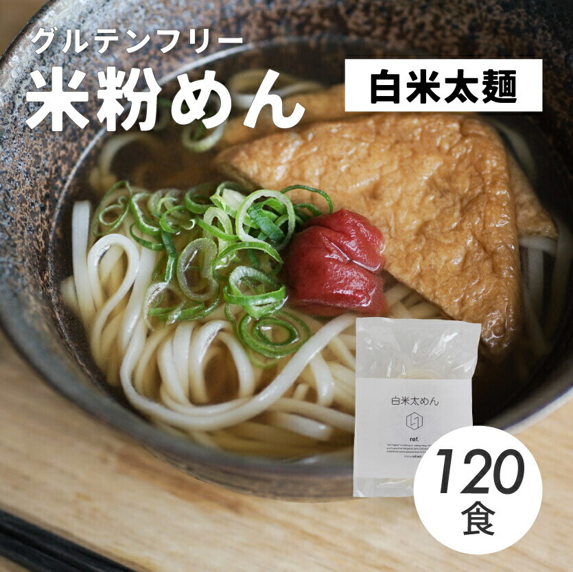 【ふるさと納税】グルテンフリー 無添加 白米太めん 120袋入り 092004