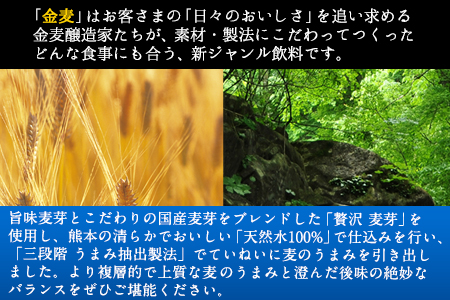 “九州熊本産” 金麦 350ml×24本 ×2ケース 《60日以内に出荷予定(土日祝除く)》 阿蘇の天然水100％仕込 ビール ギフト お酒 アルコール 熊本県御船町 サントリー株式会社 お中元