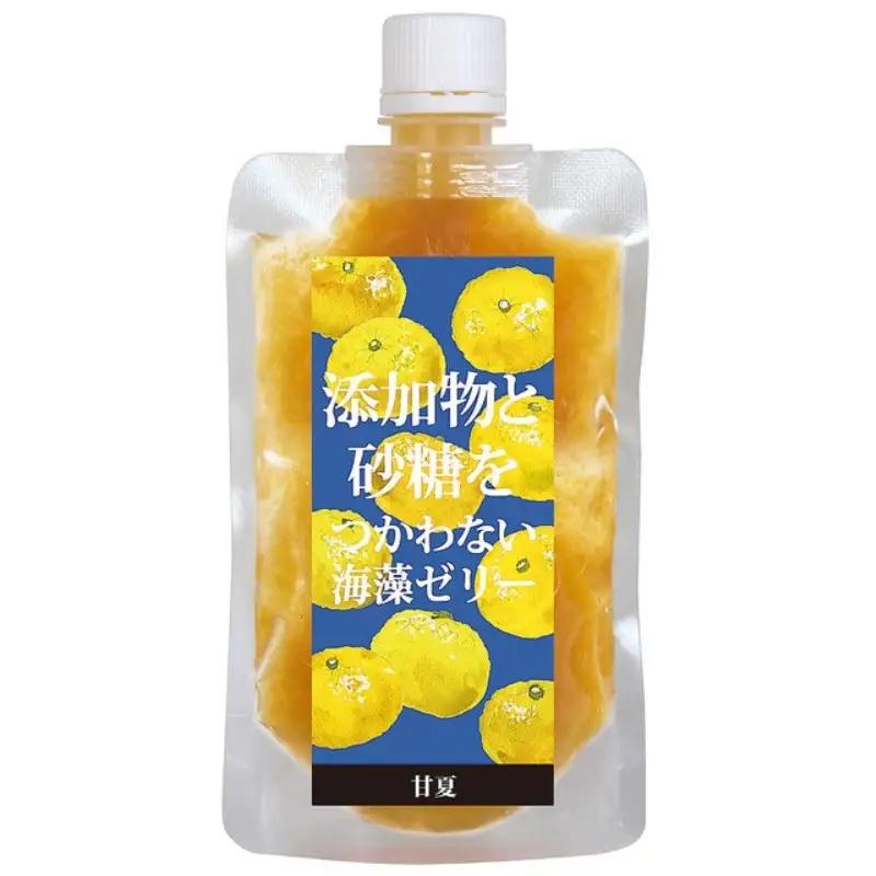 添加物と砂糖をつかわない海藻ゼリー 甘夏 6個 カルシウム ミネラル 食物繊維 寒天 天草 あまなつ 夏みかん 柑橘 ジュレ フルーツ デザート 無添加 常温配送 送料無料 広島県 呉市 ku058-