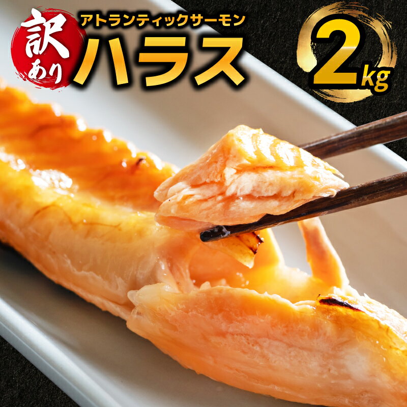 【ふるさと納税】【訳あり】 アトランティックサーモン ハラス 2kg 1kg × 2P ノルウェー サーモン 鮭 大トロ 腹身 上質 冷凍 とろける 濃厚 希少部位 魚 魚介類 塩焼き 照り焼き お鍋 おかず ご飯のお供 お取り寄せ お取り寄せグルメ 泉佐野市 送料無料