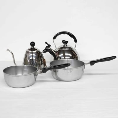 
行平鍋2点 & コーヒーポット & 笛吹ケトル2.5L セット 　FC016156
