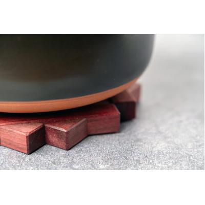 ふるさと納税 宇城市 ポットスタンド(鍋敷き・ケトルレスト)ウォールナット |  | 01