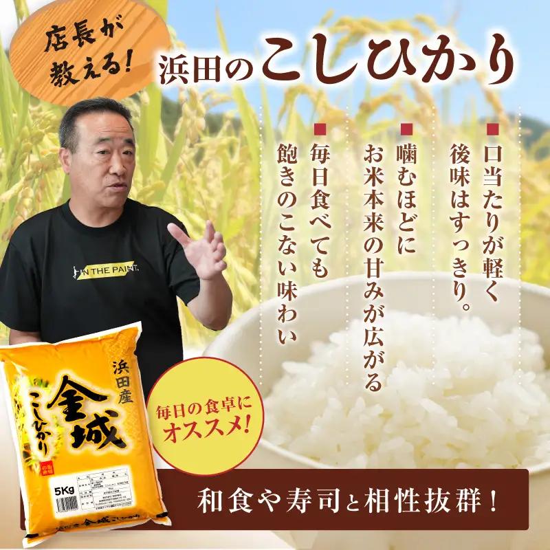 【令和7年産】【定期便】浜田市金城町産こしひかり（5kg×6回） 定期便 6回 こしひかり お取り寄せ 特産 お米 精米 白米 ごはん ご飯 コメ 生活応援 応援 準備 【058_1855】