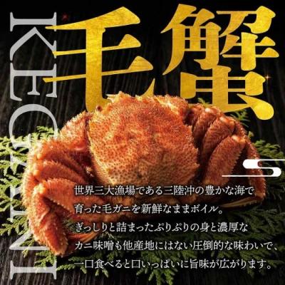 ふるさと納税 普代村 北三陸産 冷凍 ボイル 毛ガニ 約450g×2尾 かに 蟹 毛蟹 かにみそ |  | 01