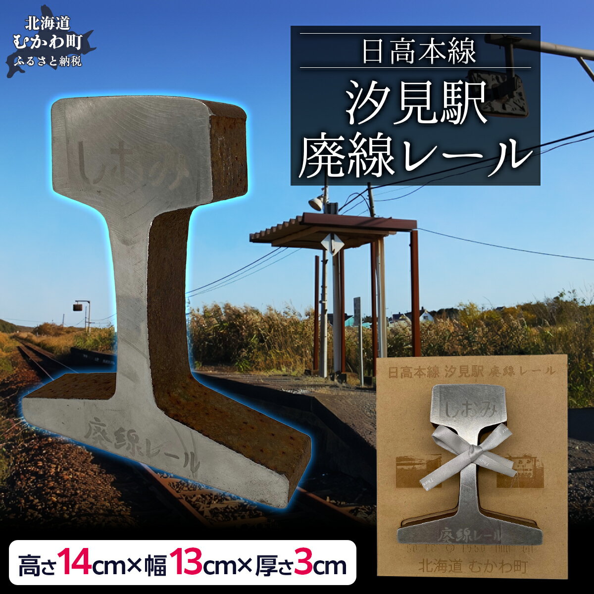 【ふるさと納税】 日高本線廃線レール　厚さ3cm（数量限定） 【 ふるさと納税 人気 おすすめ ランキング 廃線 レール 置物 限定 北海道 むかわ町 送料無料 】MKWG031