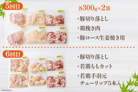 6回 定期便 豚肉 鶏肉 お料理 セット 計 10.8kg [甲斐精肉店 宮崎県 美郷町 31as0115]