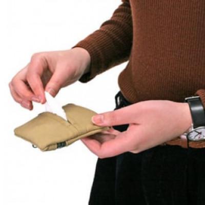 ふるさと納税 加東市 帆布工房　ティッシュ入れ付きポーチ(ダークレッド)　約10×13cm |  | 03