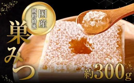 はちみつ 国産純粋 巣みつ 300ｇ（九州蜂の子本舗） 蜂蜜 ハチミツ コムハニー 国産 デザート 数量限定 ビタミン ミネラル ギフト 贈答品 プレゼント 箱入り 001-031